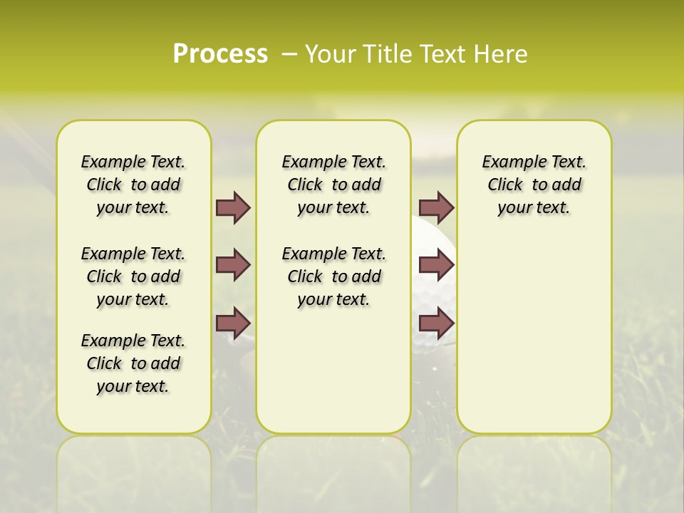 A Golf Club And A Golf Ball On The Green Grass PowerPoint Template