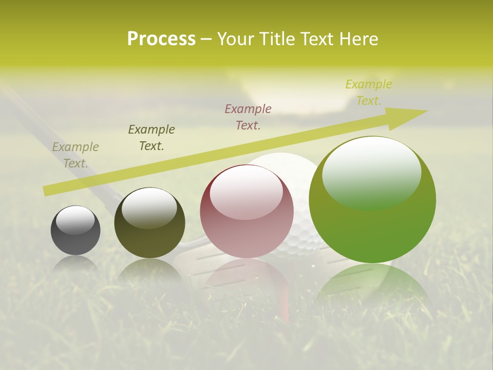 A Golf Club And A Golf Ball On The Green Grass PowerPoint Template