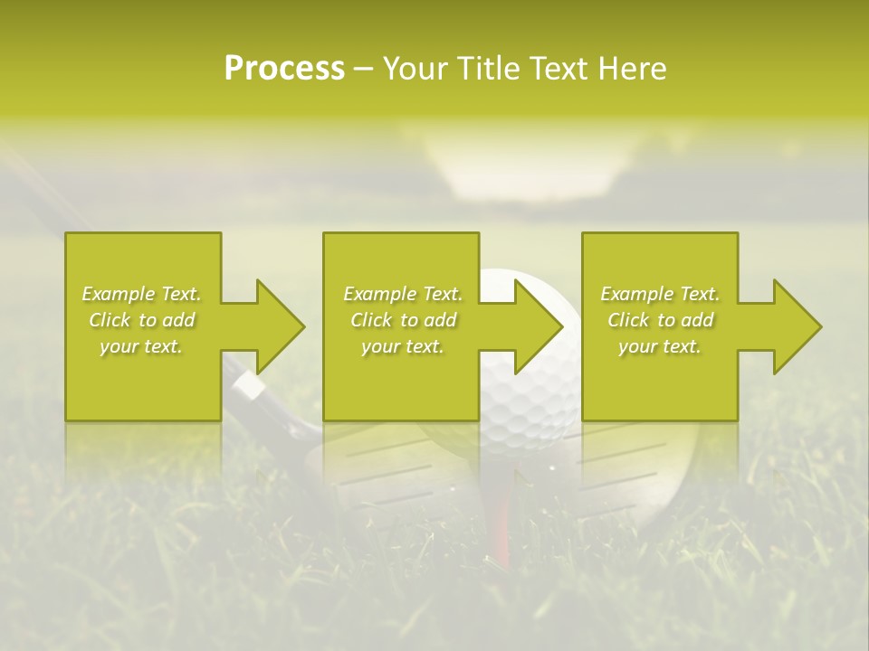 A Golf Club And A Golf Ball On The Green Grass PowerPoint Template