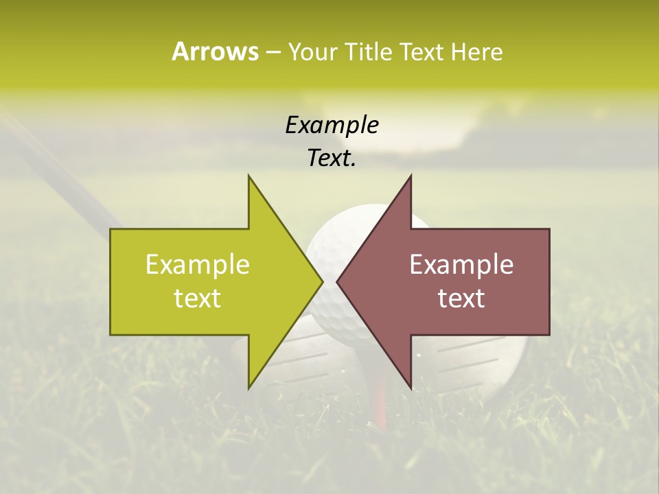 A Golf Club And A Golf Ball On The Green Grass PowerPoint Template