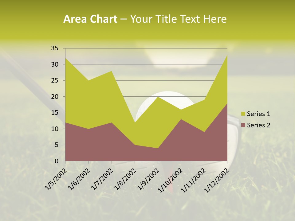 A Golf Club And A Golf Ball On The Green Grass PowerPoint Template