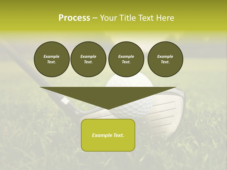 A Golf Club And A Golf Ball On The Green Grass PowerPoint Template