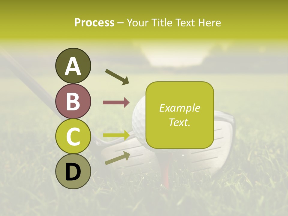 A Golf Club And A Golf Ball On The Green Grass PowerPoint Template
