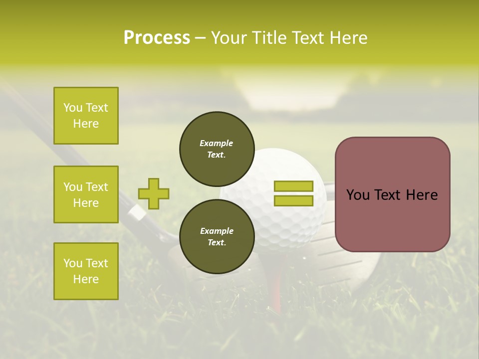 A Golf Club And A Golf Ball On The Green Grass PowerPoint Template