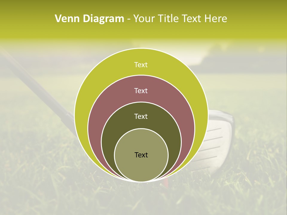A Golf Club And A Golf Ball On The Green Grass PowerPoint Template