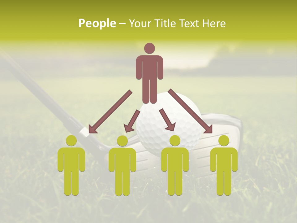 A Golf Club And A Golf Ball On The Green Grass PowerPoint Template