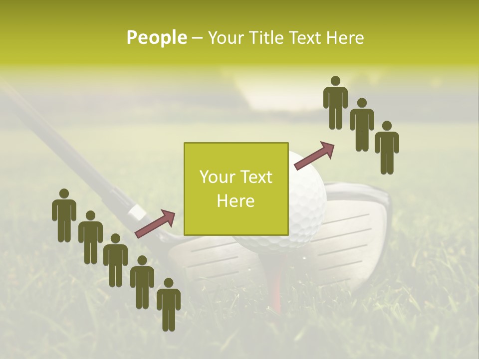 A Golf Club And A Golf Ball On The Green Grass PowerPoint Template