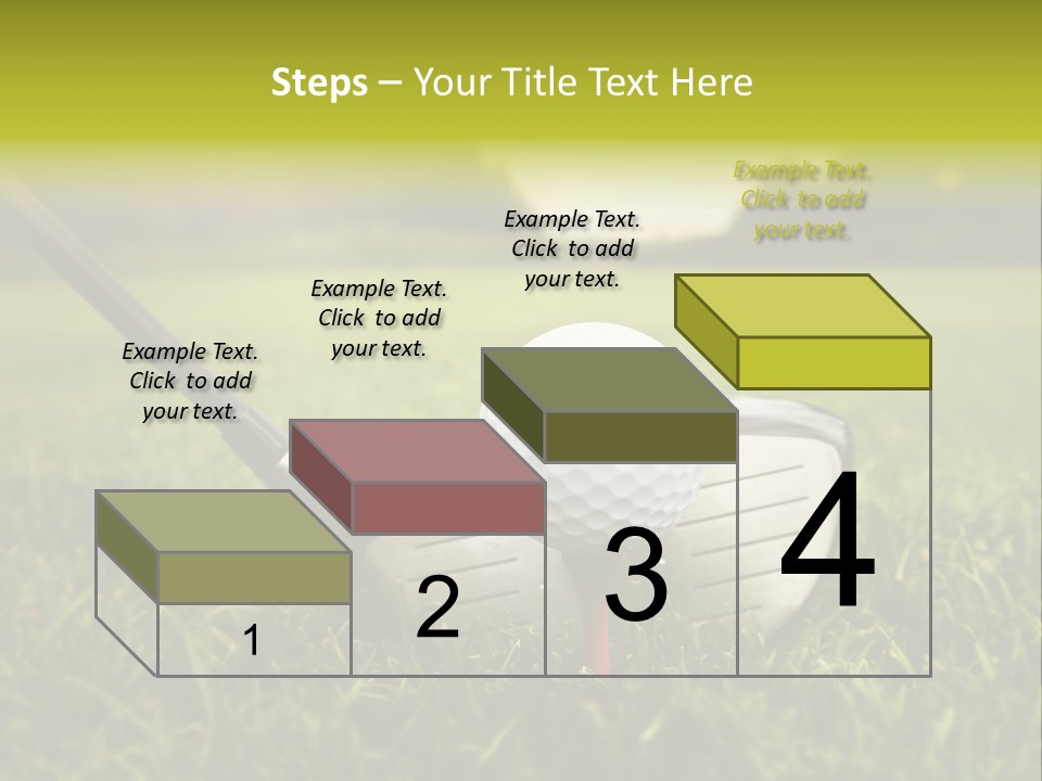 A Golf Club And A Golf Ball On The Green Grass PowerPoint Template
