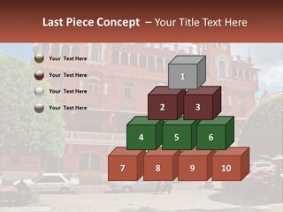 A Large Building With Cars Parked In Front Of It PowerPoint Template