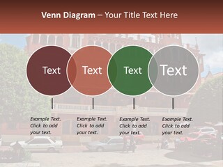 A Large Building With Cars Parked In Front Of It PowerPoint Template