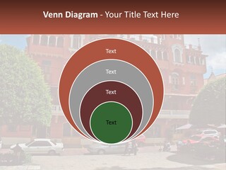 A Large Building With Cars Parked In Front Of It PowerPoint Template