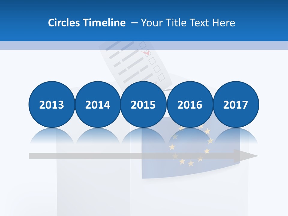 A White Box With A Blue And Yellow Flag On Top Of It PowerPoint Template