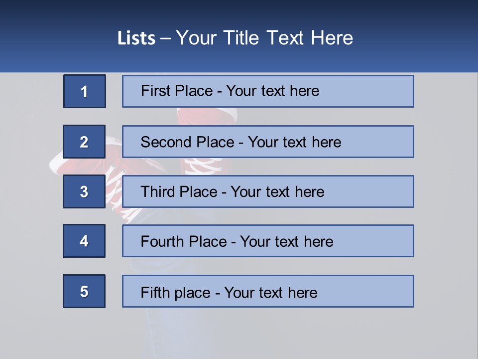 A Person's Feet With Red Sneakers On A Gray Background PowerPoint Template