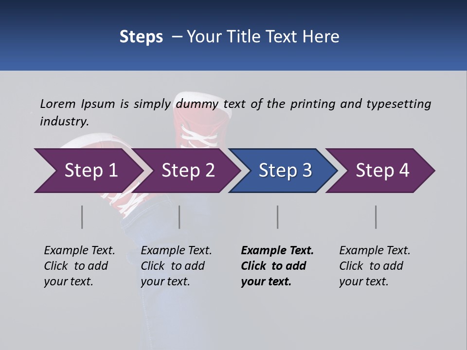 A Person's Feet With Red Sneakers On A Gray Background PowerPoint Template