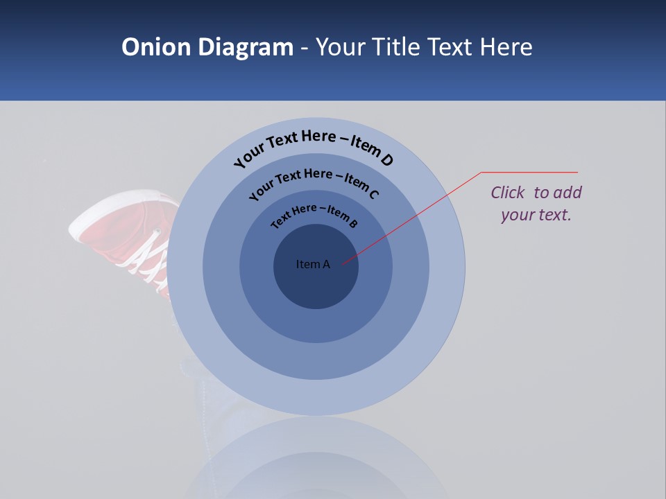 A Person's Feet With Red Sneakers On A Gray Background PowerPoint Template