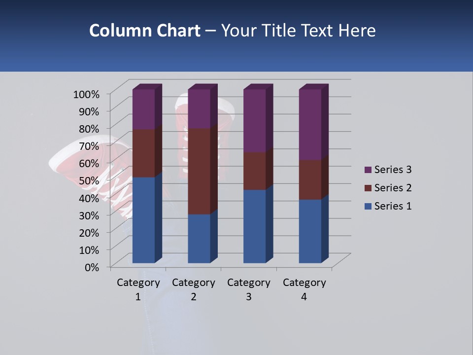 A Person's Feet With Red Sneakers On A Gray Background PowerPoint Template