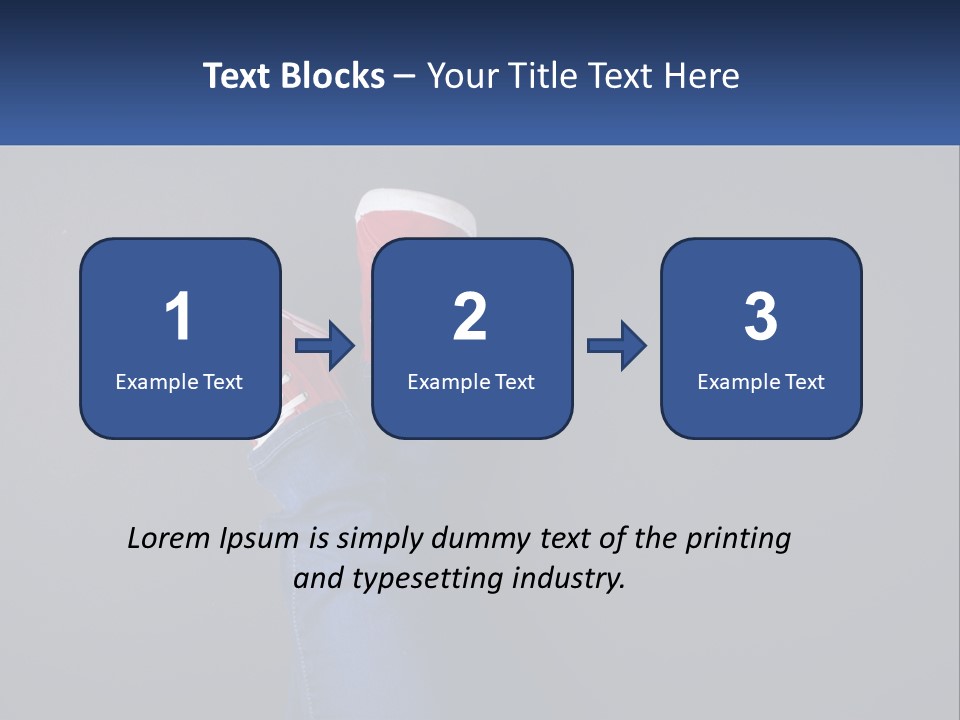 A Person's Feet With Red Sneakers On A Gray Background PowerPoint Template