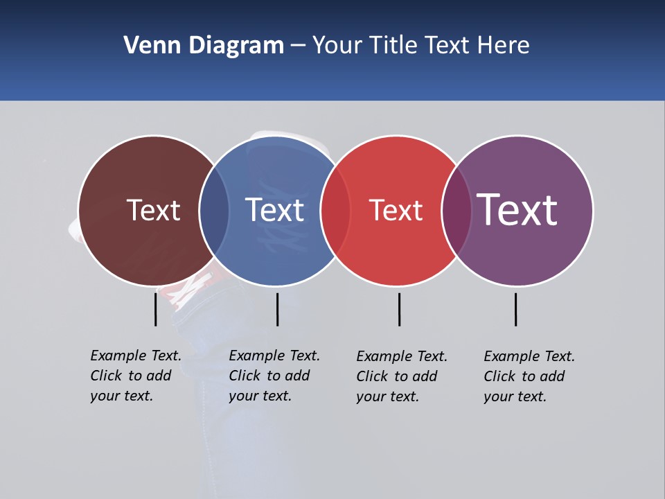 A Person's Feet With Red Sneakers On A Gray Background PowerPoint Template