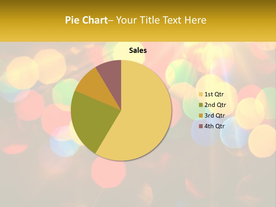 A Blurry Image Of Colorful Lights On A Dark Background PowerPoint Template