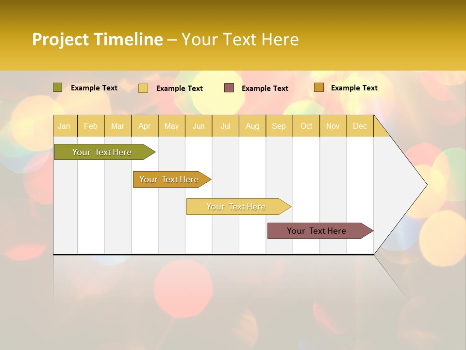 A Blurry Image Of Colorful Lights On A Dark Background PowerPoint Template