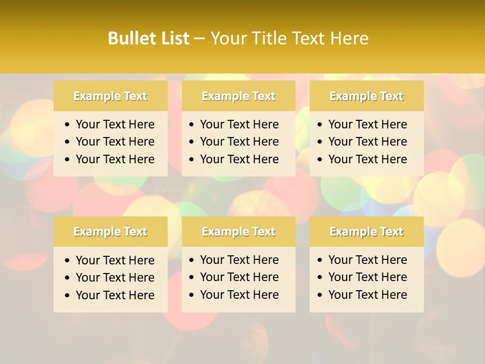 A Blurry Image Of Colorful Lights On A Dark Background PowerPoint Template
