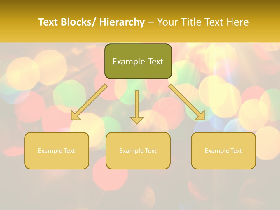 A Blurry Image Of Colorful Lights On A Dark Background PowerPoint Template
