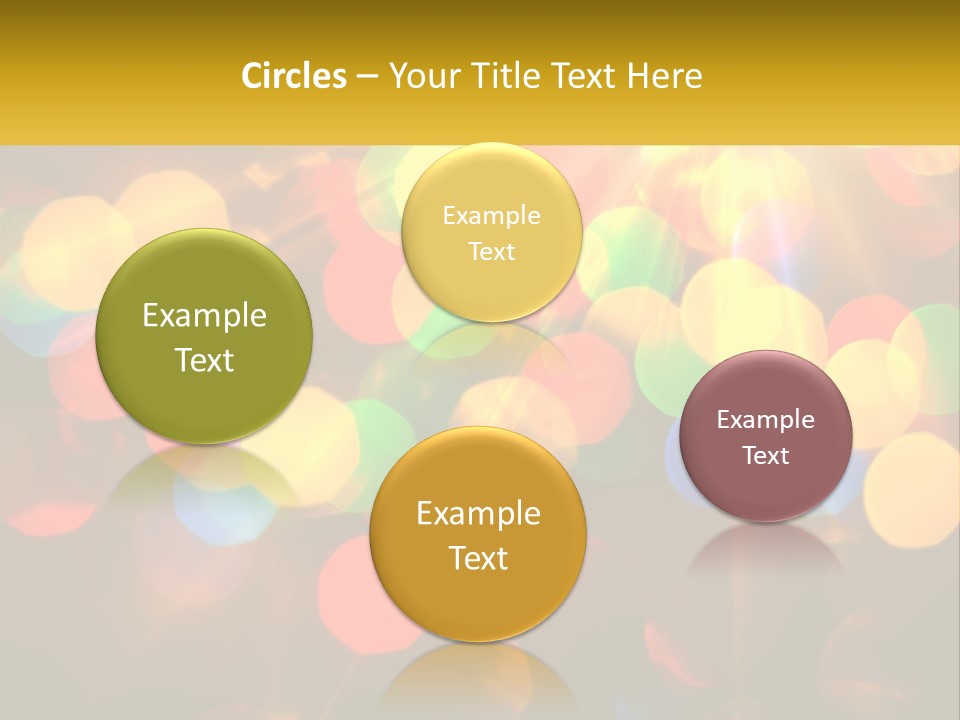 A Blurry Image Of Colorful Lights On A Dark Background PowerPoint Template