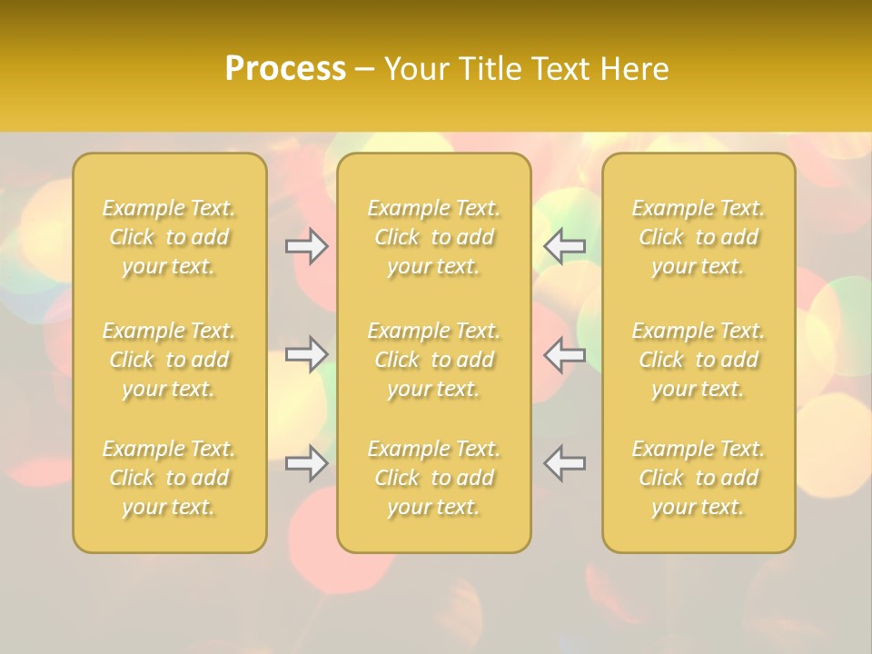 A Blurry Image Of Colorful Lights On A Dark Background PowerPoint Template