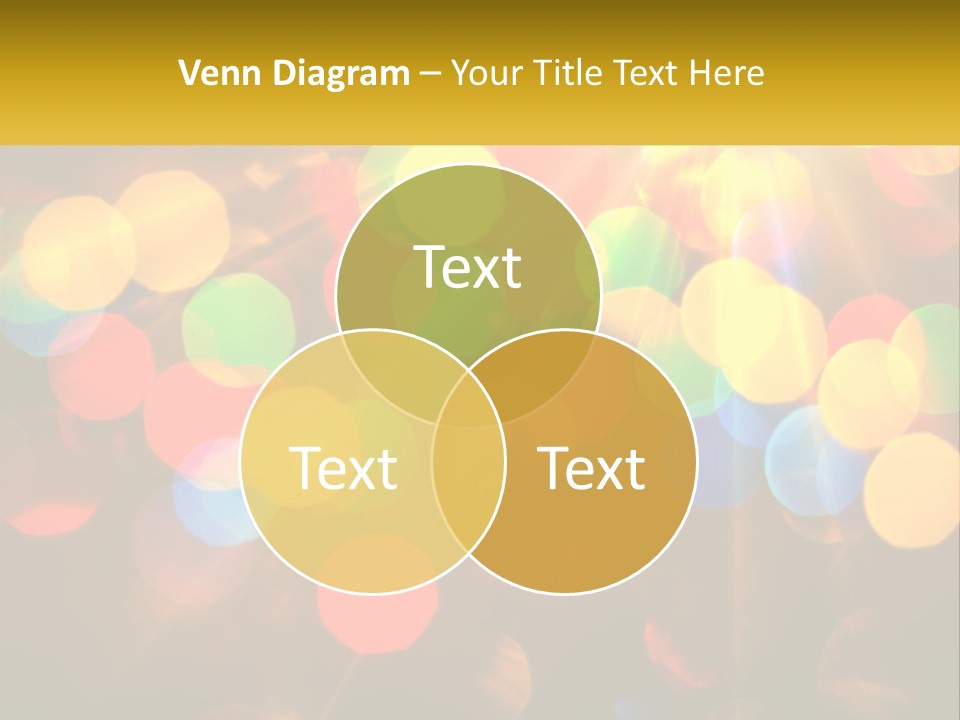 A Blurry Image Of Colorful Lights On A Dark Background PowerPoint Template