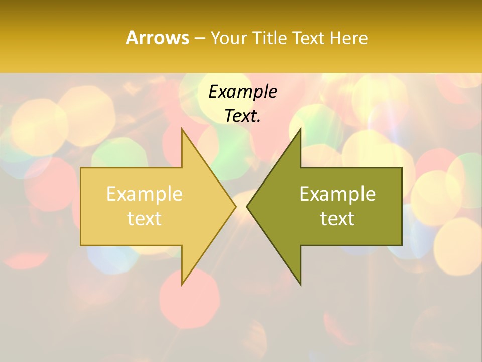 A Blurry Image Of Colorful Lights On A Dark Background PowerPoint Template