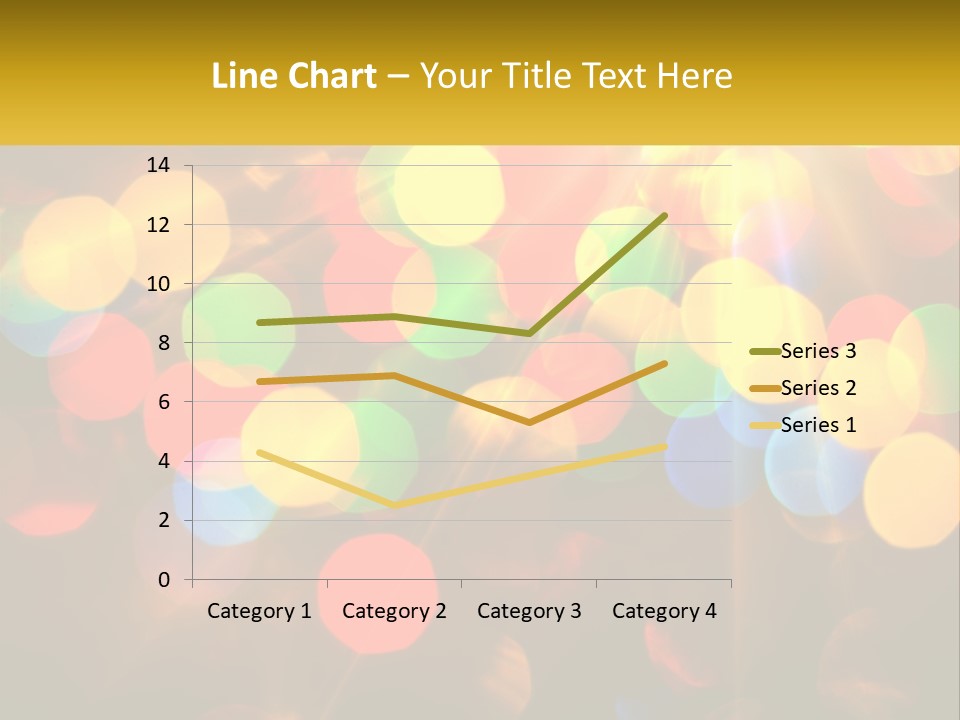 A Blurry Image Of Colorful Lights On A Dark Background PowerPoint Template