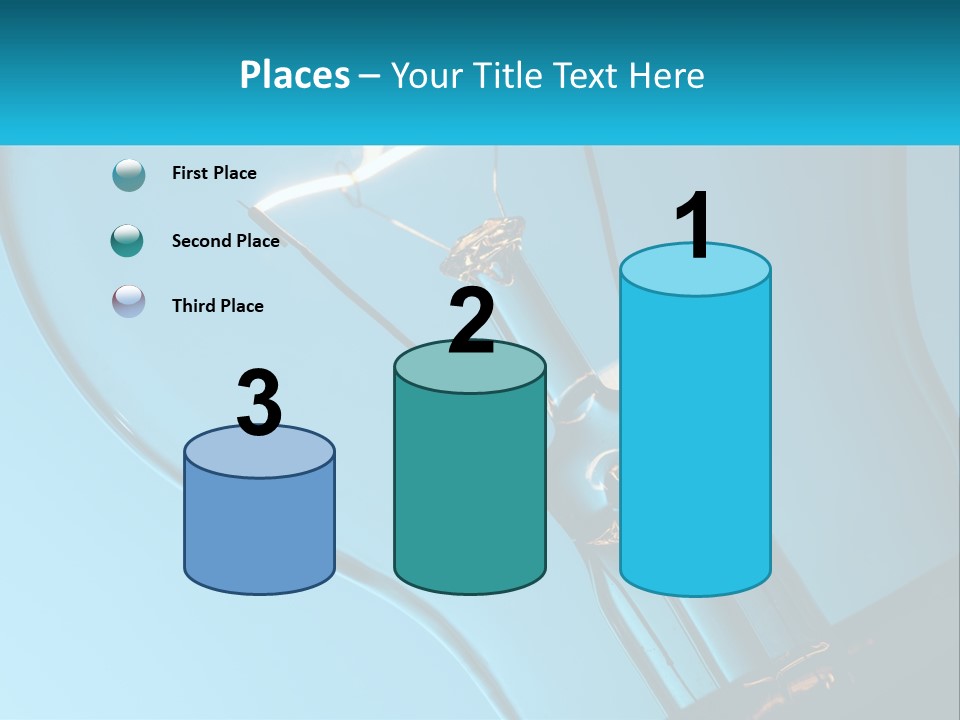 A Light Bulb With A Blue Background Is Shown PowerPoint Template