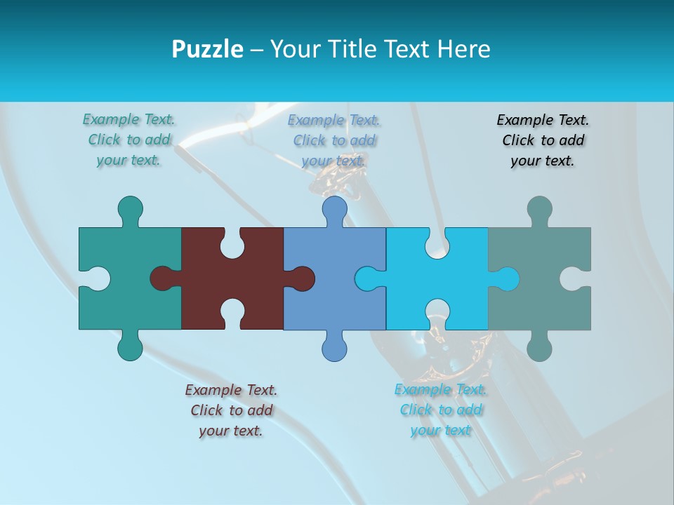 A Light Bulb With A Blue Background Is Shown PowerPoint Template