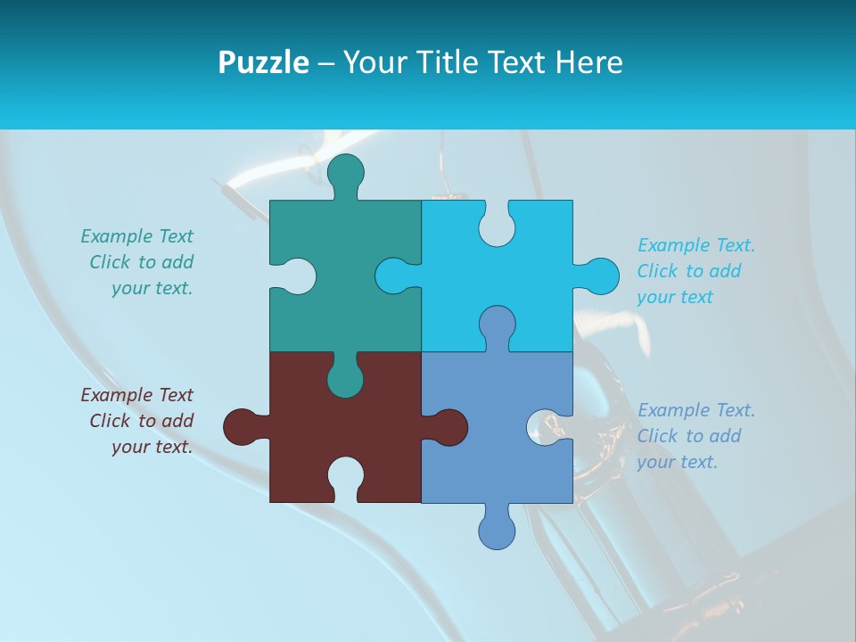 A Light Bulb With A Blue Background Is Shown PowerPoint Template