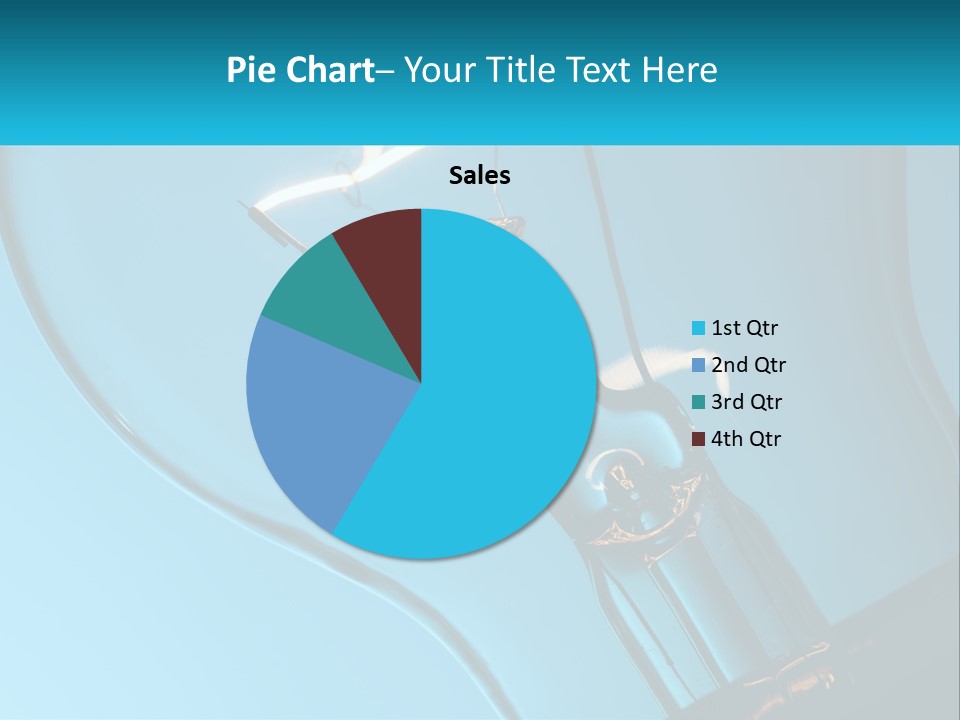 A Light Bulb With A Blue Background Is Shown PowerPoint Template