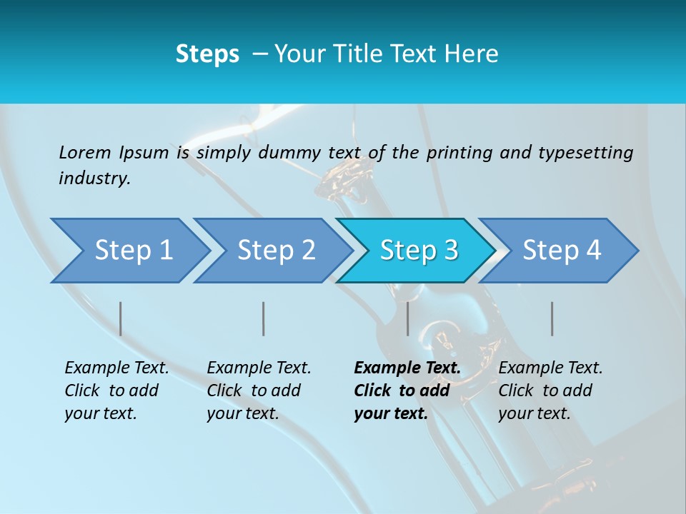 A Light Bulb With A Blue Background Is Shown PowerPoint Template