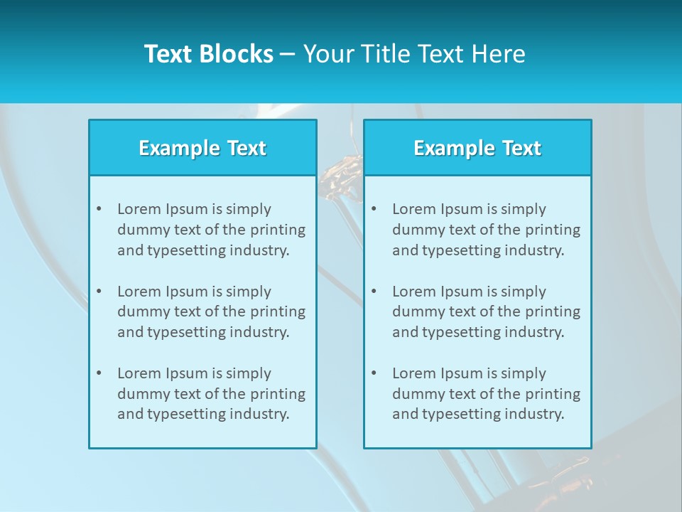 A Light Bulb With A Blue Background Is Shown PowerPoint Template
