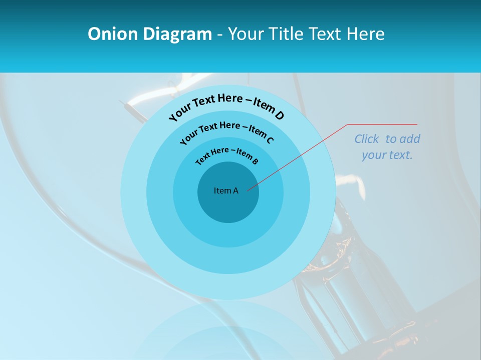 A Light Bulb With A Blue Background Is Shown PowerPoint Template