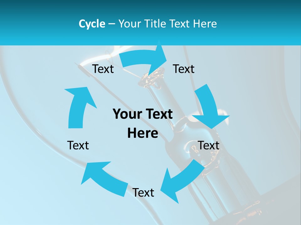 A Light Bulb With A Blue Background Is Shown PowerPoint Template