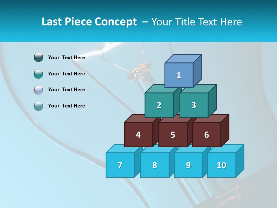 A Light Bulb With A Blue Background Is Shown PowerPoint Template