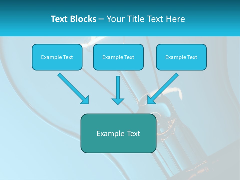 A Light Bulb With A Blue Background Is Shown PowerPoint Template