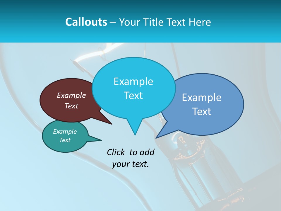 A Light Bulb With A Blue Background Is Shown PowerPoint Template