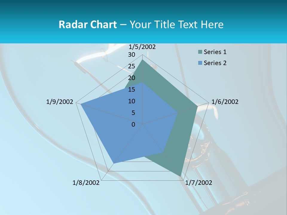 A Light Bulb With A Blue Background Is Shown PowerPoint Template