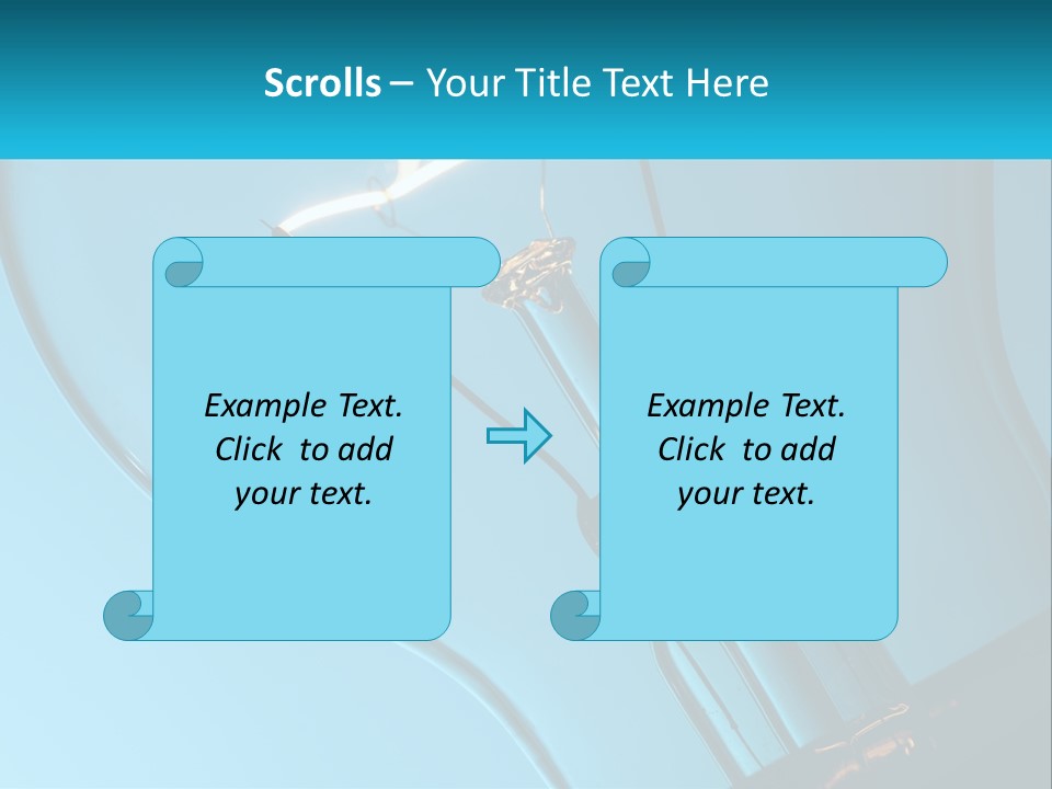 A Light Bulb With A Blue Background Is Shown PowerPoint Template