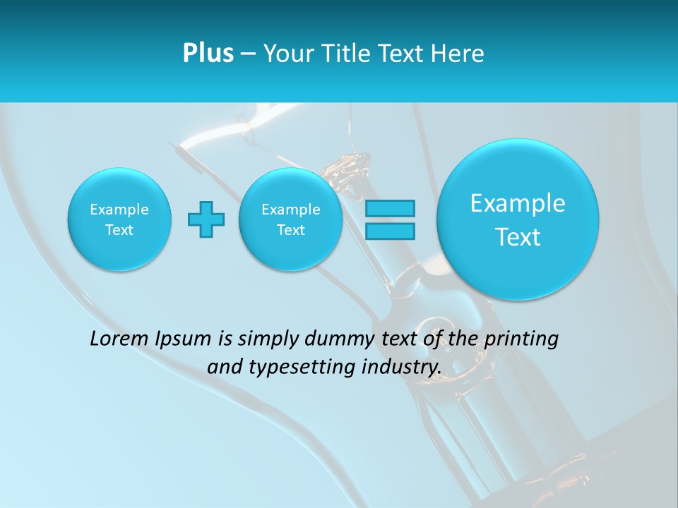 A Light Bulb With A Blue Background Is Shown PowerPoint Template