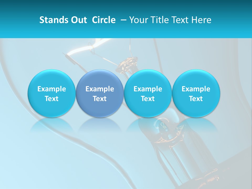 A Light Bulb With A Blue Background Is Shown PowerPoint Template