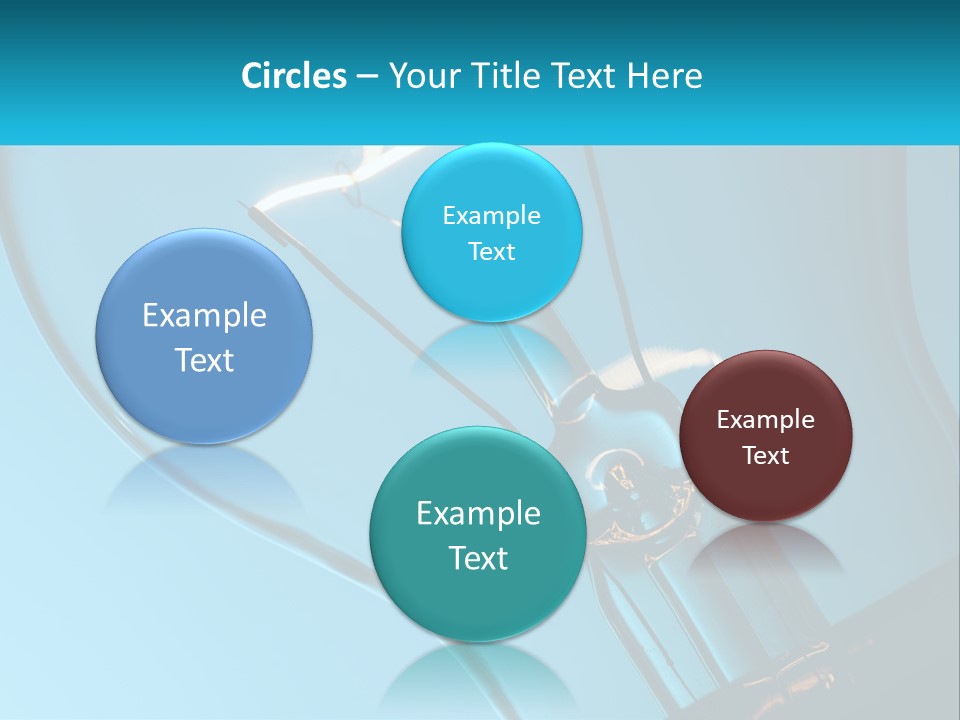 A Light Bulb With A Blue Background Is Shown PowerPoint Template