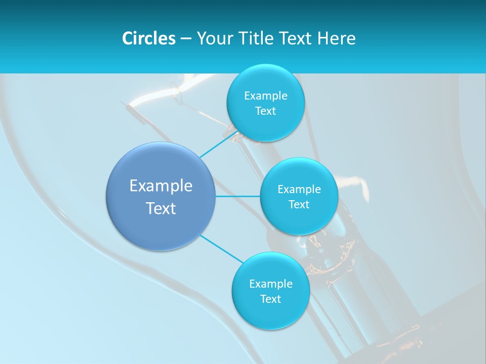 A Light Bulb With A Blue Background Is Shown PowerPoint Template