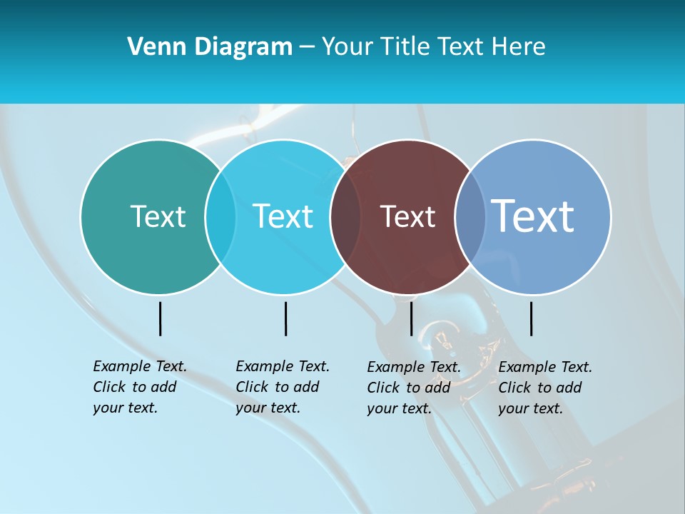 A Light Bulb With A Blue Background Is Shown PowerPoint Template