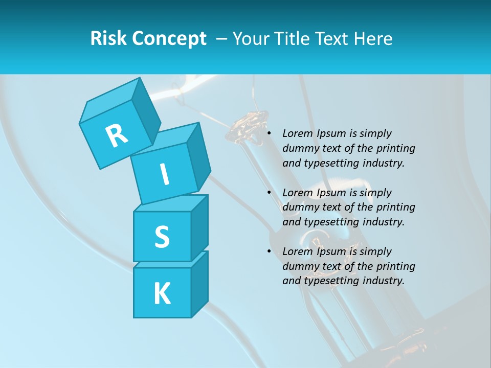 A Light Bulb With A Blue Background Is Shown PowerPoint Template